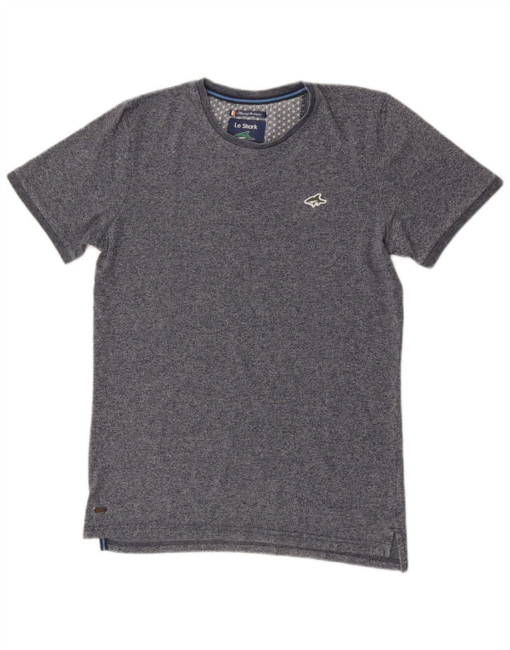 Le Shark Herre T-Shirt Top Lille Grå Flecked