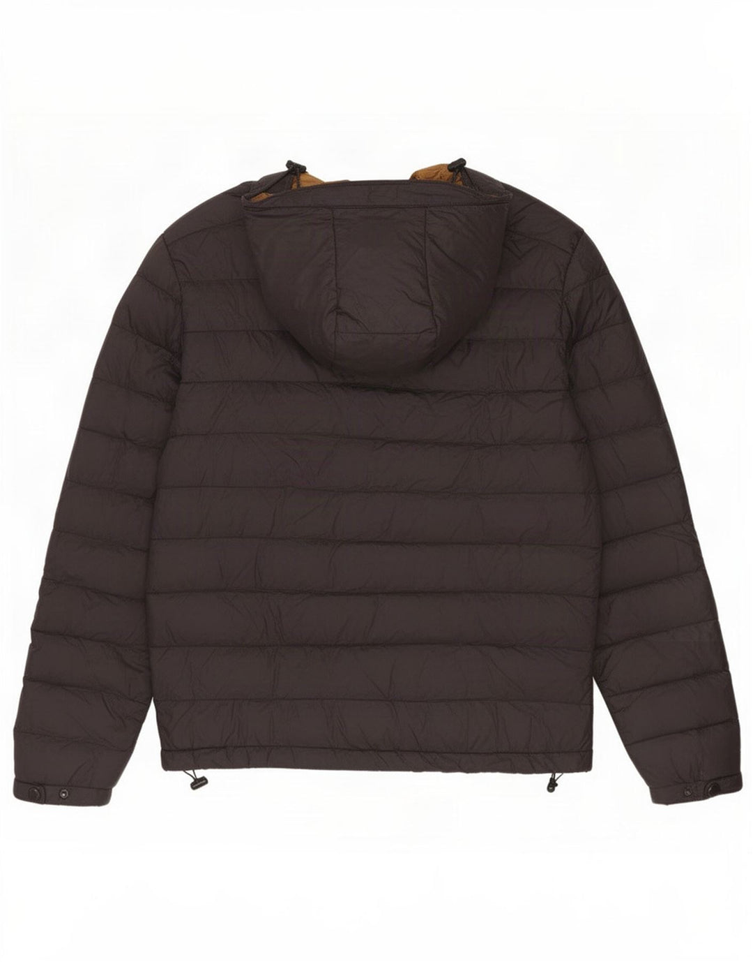 Zara Herre hættepolstret jakke UK 38 Medium Sort Nylon