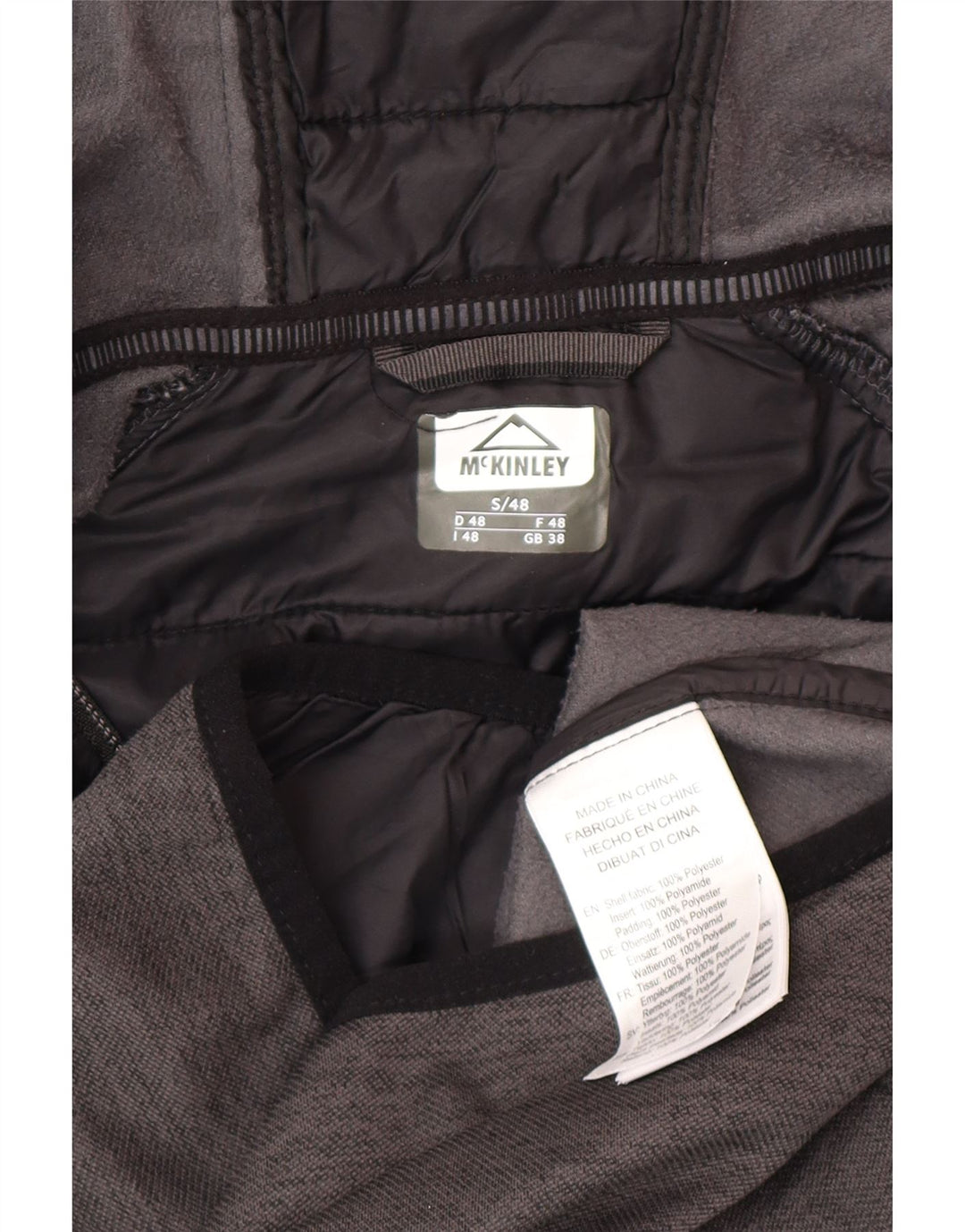 McKinley Herre Træningsdragt med hætte Topjakke UK 38 Small Grey Colourblock