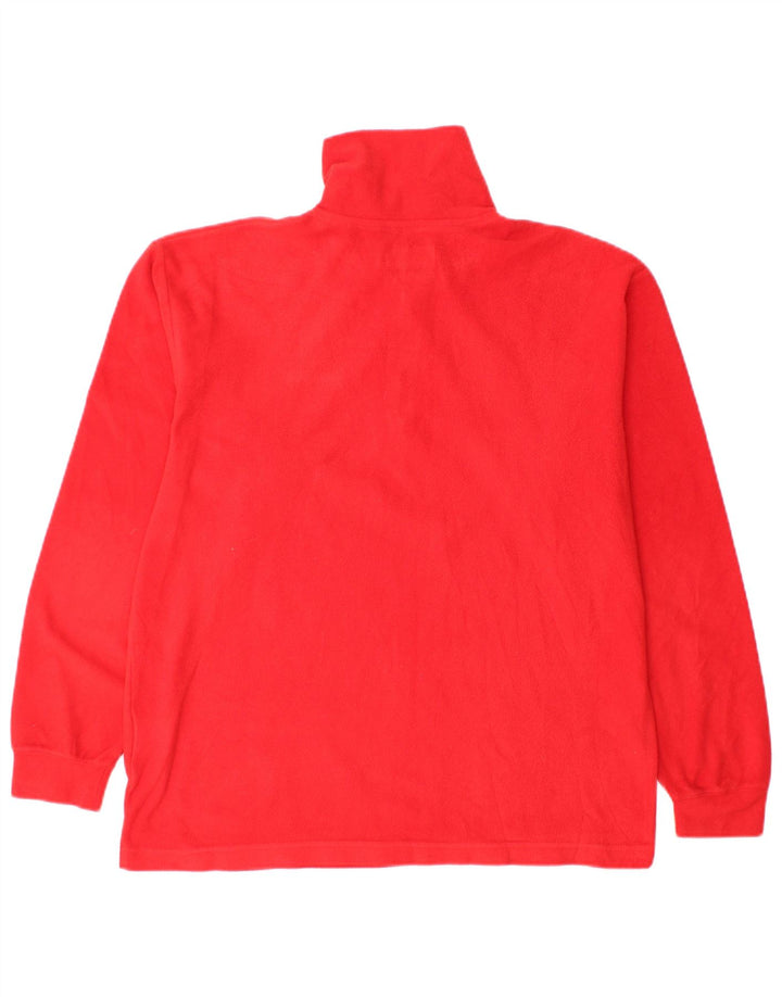 Invicta herre lynlås hals fleece jumper lille rød polyester