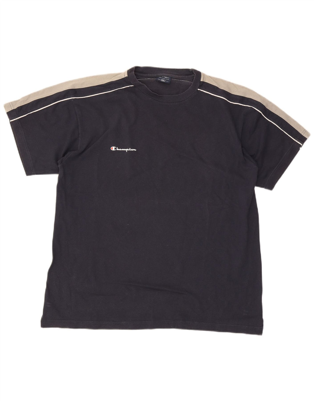 Champion Herre T-Shirt Top 2XL Navy Blue Colourblock