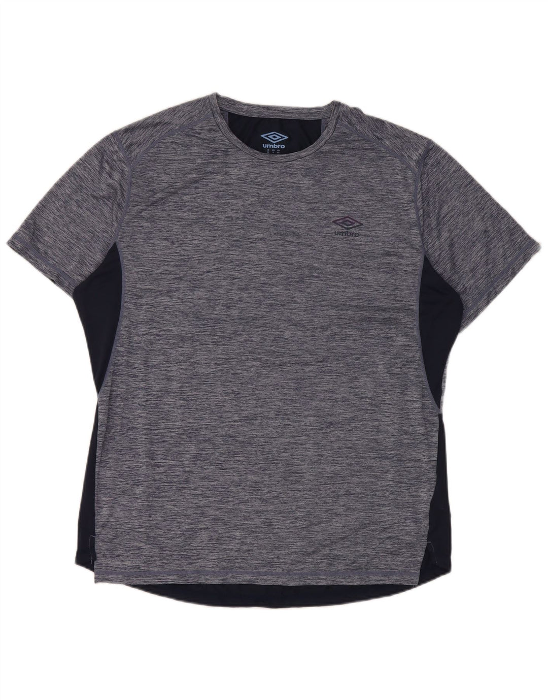 Umbro Herre T-Shirt Top XL Marineblå Flecked Polyester