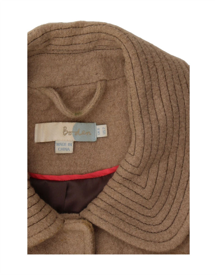 BODEN Womens Overcoat UK 6 XS Beige Wool Vintage Boden and Second-Hand Boden from Messina Hembry 