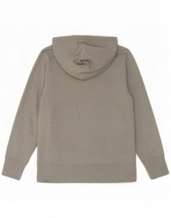 Gap hættetrøje til kvinder med grafisk lynlås UK 16 Large Grey Cotton
