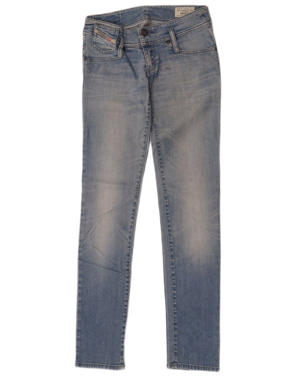Diesel Dame Matic Skinny Jeans W27 L34 Blå Bomuld