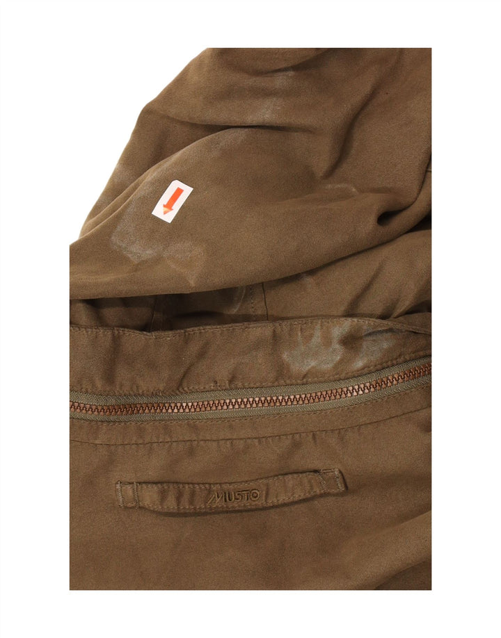 Musto Parkajakke med lynlås til kvinder UK 16 Stor Khaki Polyester Classic