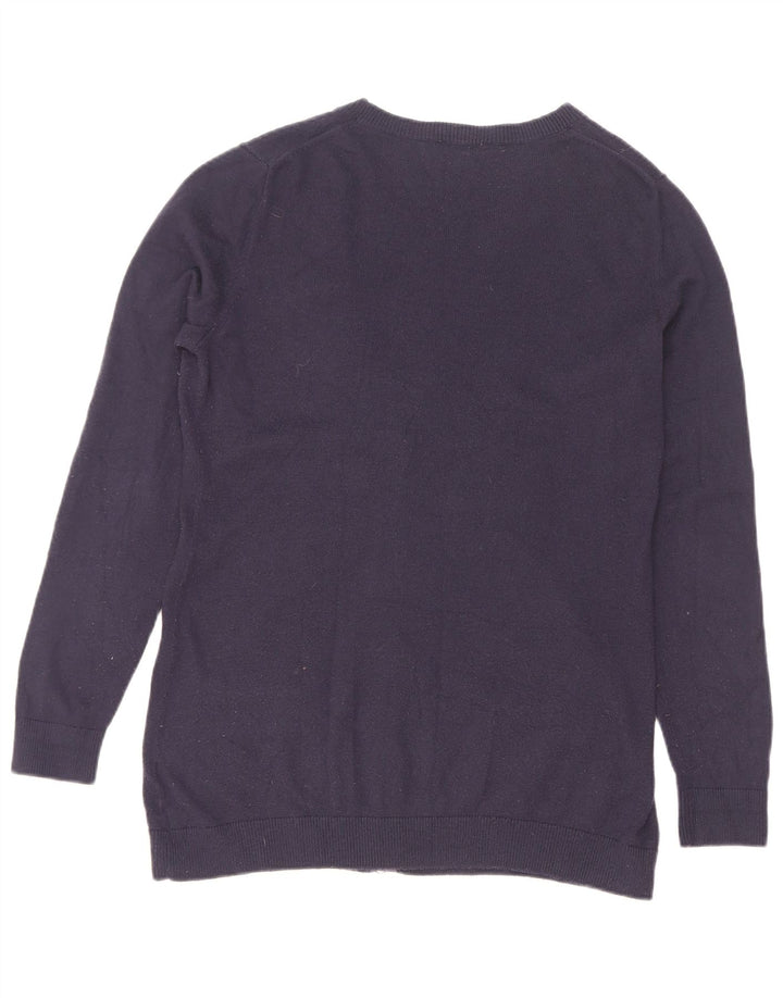 Gap Dame Cardigan Sweater UK 12 Medium Navy Blue Nylon