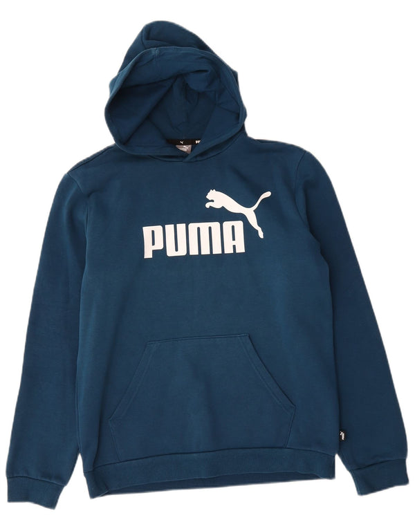 Puma drenge grafisk hættetrøje 15-16 år marineblå bomuld