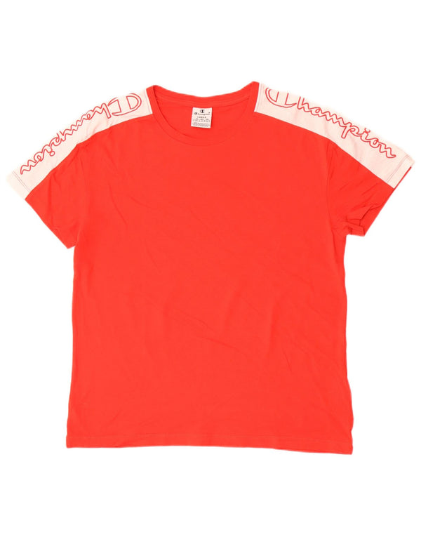 Champion Herre grafisk T-shirt Top Stor rød farveblok