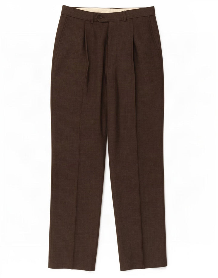 Marks & Spencer Herre Pegged Suit Bukser W32 L31 Brun Polyester