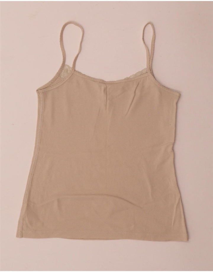 Tommy Hilfiger Dame Cami Top UK 12 Medium Beige Bomuld