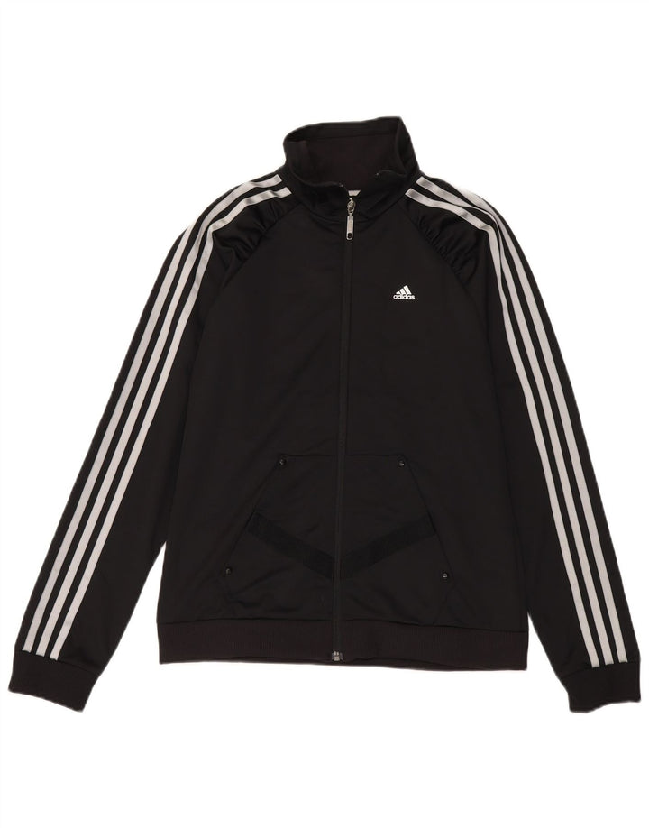 Adidas træningsdragt topjakke til kvinder UK 12 Medium Sort Polyester