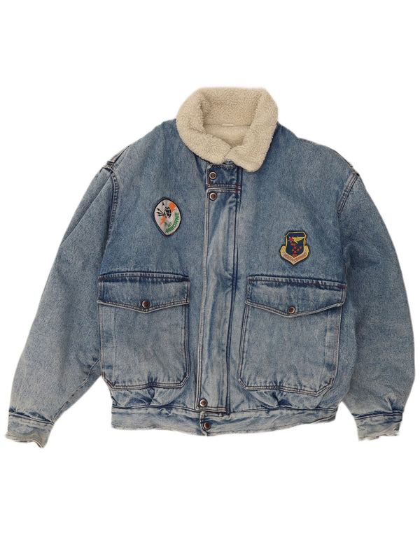 MASH Herre Sherpa denimjakke UK 42 XL Blå Bomuld