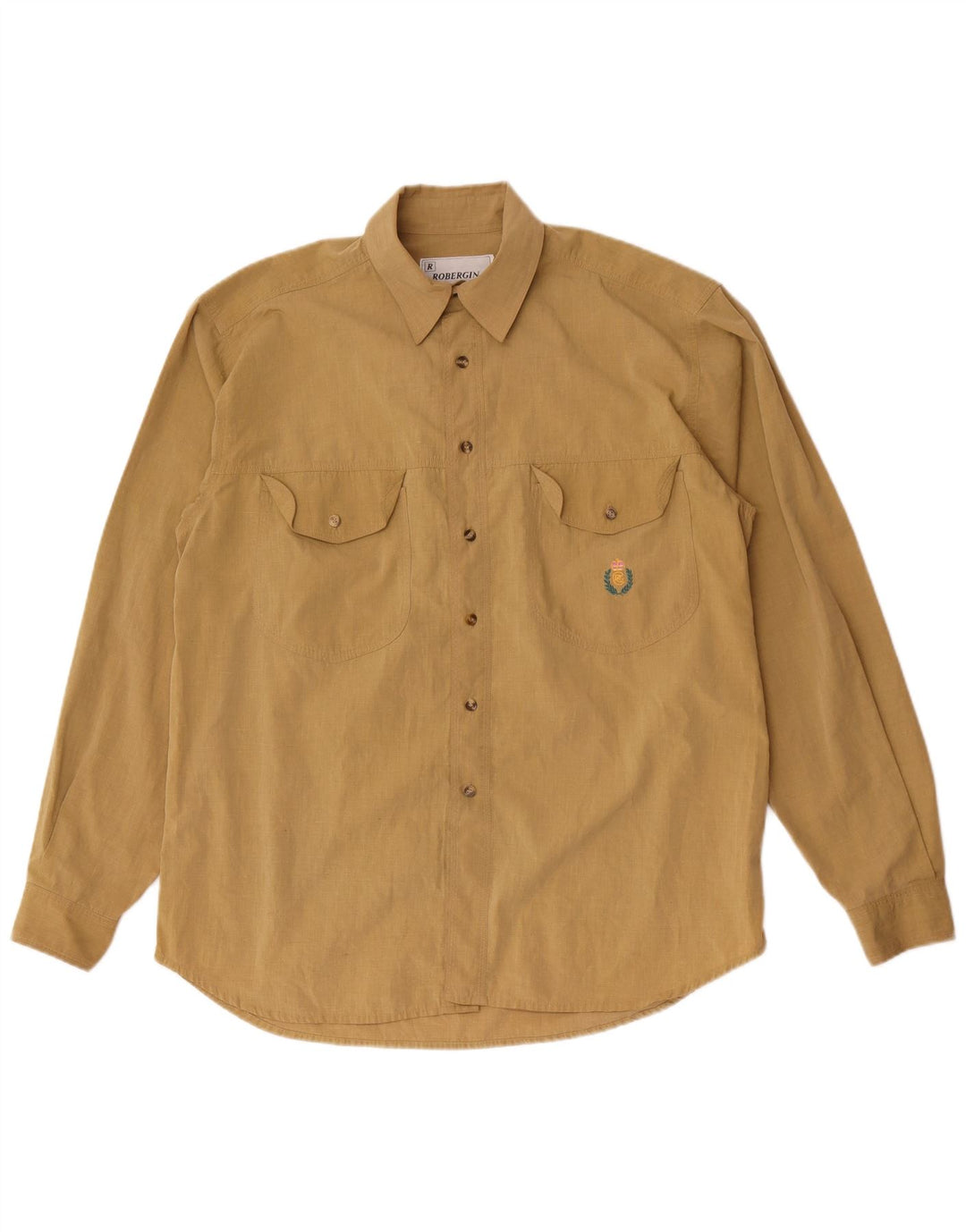 Vintage herreskjorte stor brun