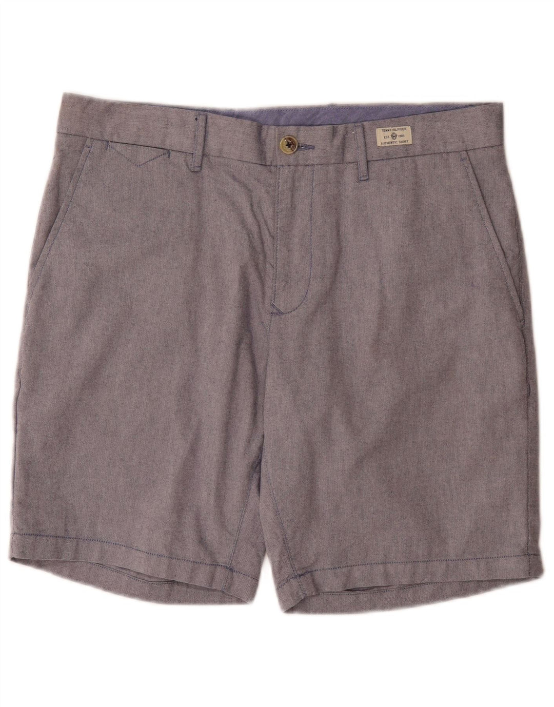 Tommy Hilfiger Herre Regular Chino Shorts W34 Large Blue Cotton