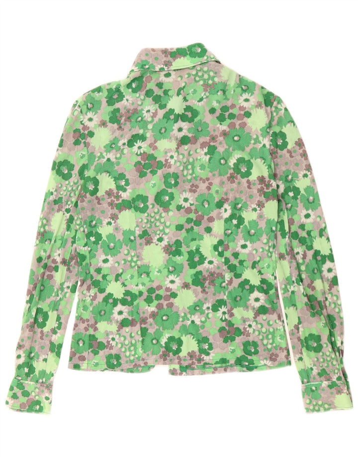 LUISA SPAGNOLI Dameskjorte UK 12 Medium Green Floral