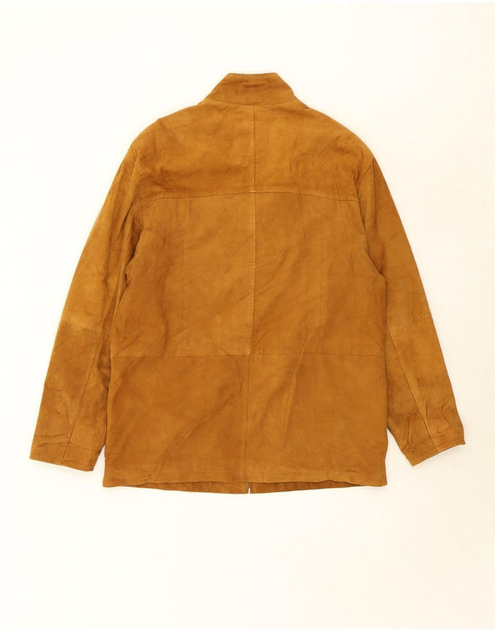 JOY Mens Suede Jacket UK 36 Small Brown Leather Vintage Joy and Second-Hand Joy from Messina Hembry 