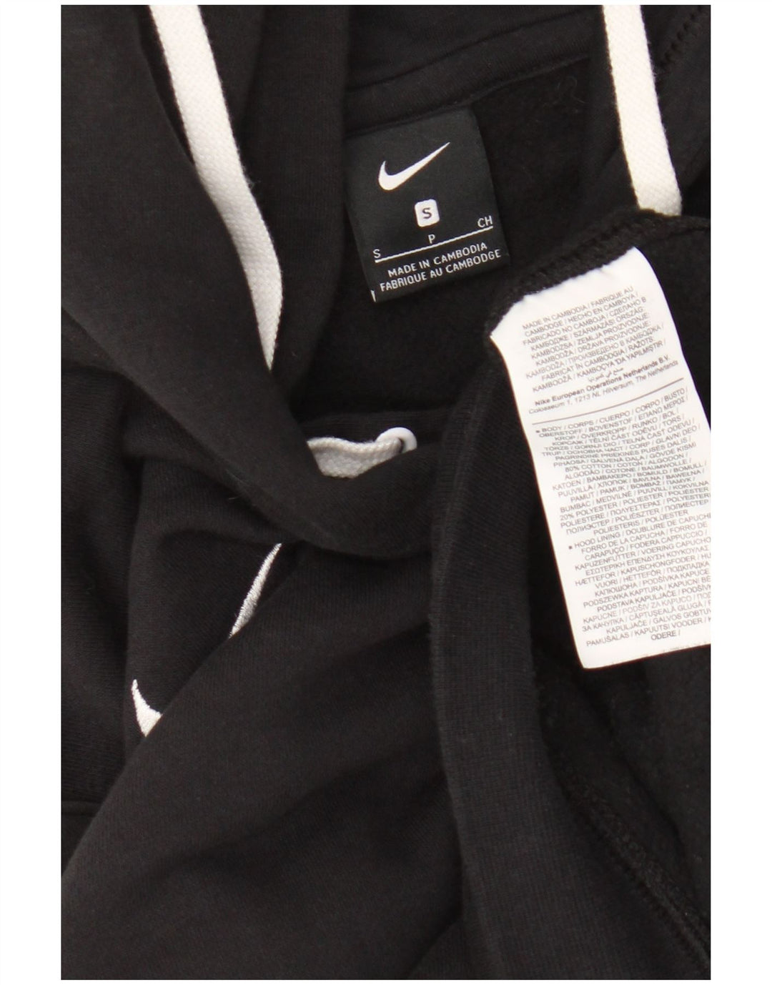 Nike grafisk hættetrøje til mænd, lille sort bomuld