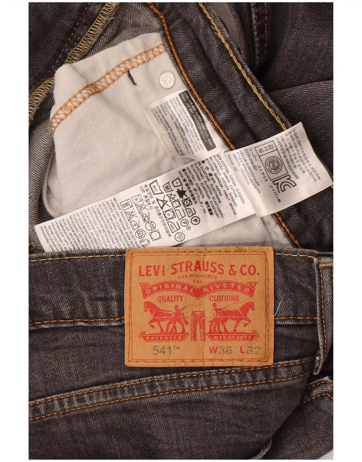 Levi's Herre 541 Slim Jeans W36 L32 Grå Bomuld