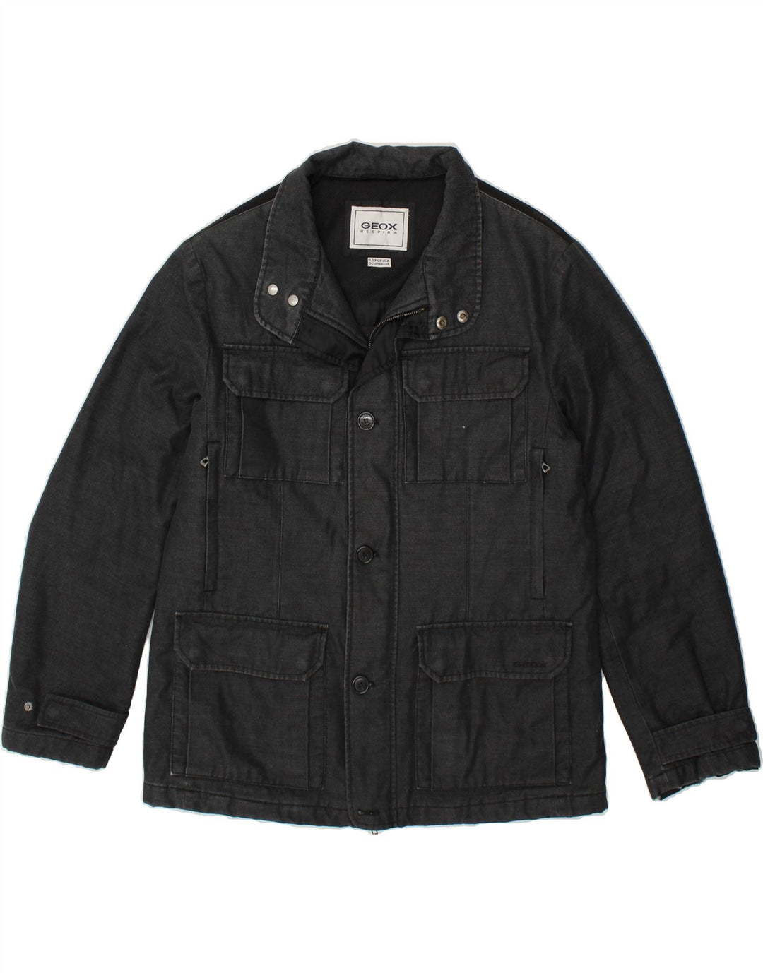 GEOX Herre Respira Overfrakke UK 44 2XL Grå Polyester