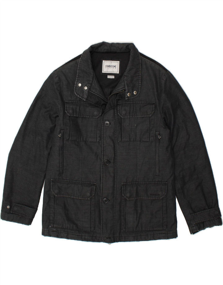 GEOX Herre Respira Overfrakke UK 44 2XL Grå Polyester