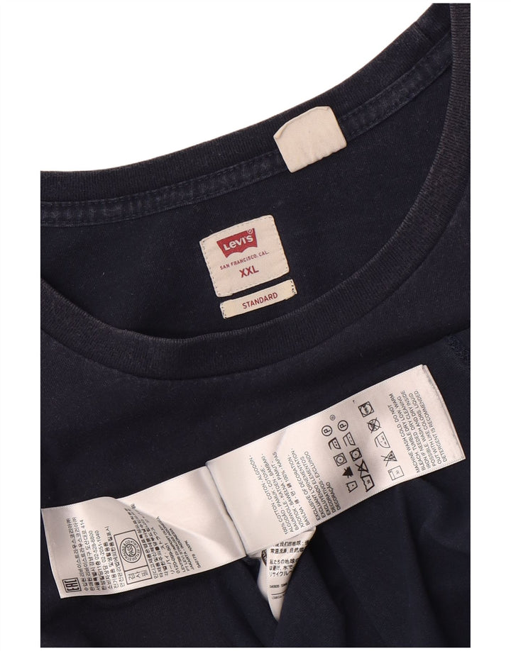 Levi's Herre Standard T-Shirt Top 2XL Marineblå Bomuld