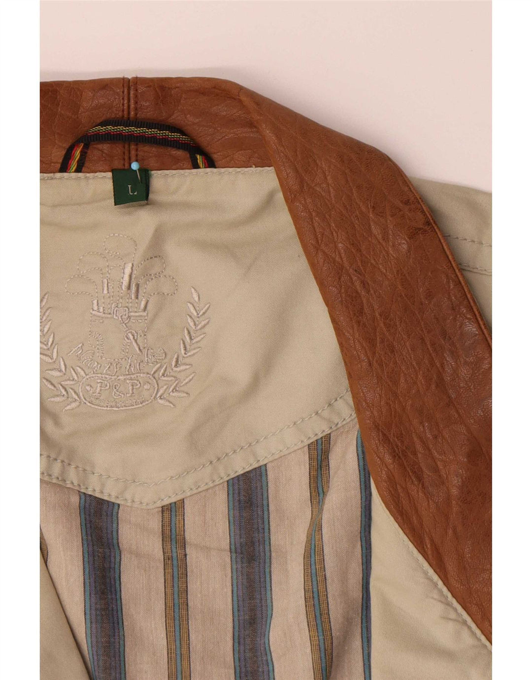 Vintage Herre Utility Jacket UK 40 Stor Beige Bomuld