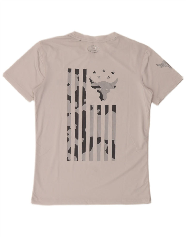 Under Armour Herre Heat Gear Grafisk T-Shirt Top Medium White Polyester