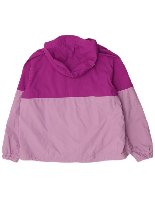 The North Face Regnjakke med hætte til kvinder UK 20 2XL Lilla Colourblock Nylon