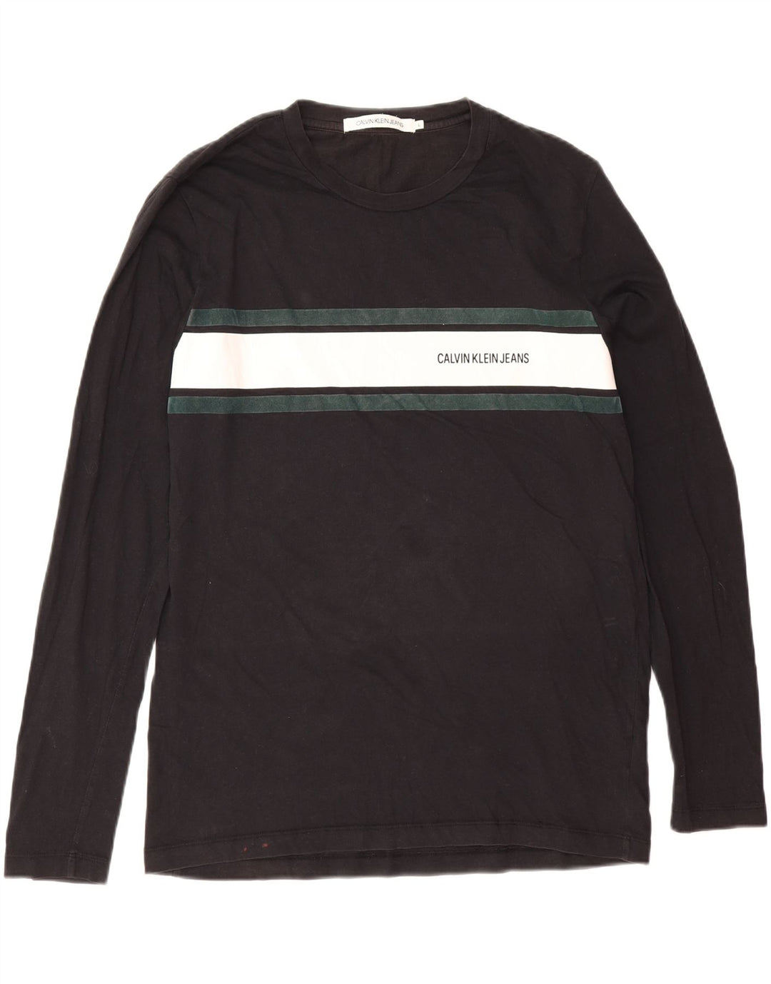 Calvin Klein Jeans Herre Grafisk Top Langærmet Stor Sort Colourblock