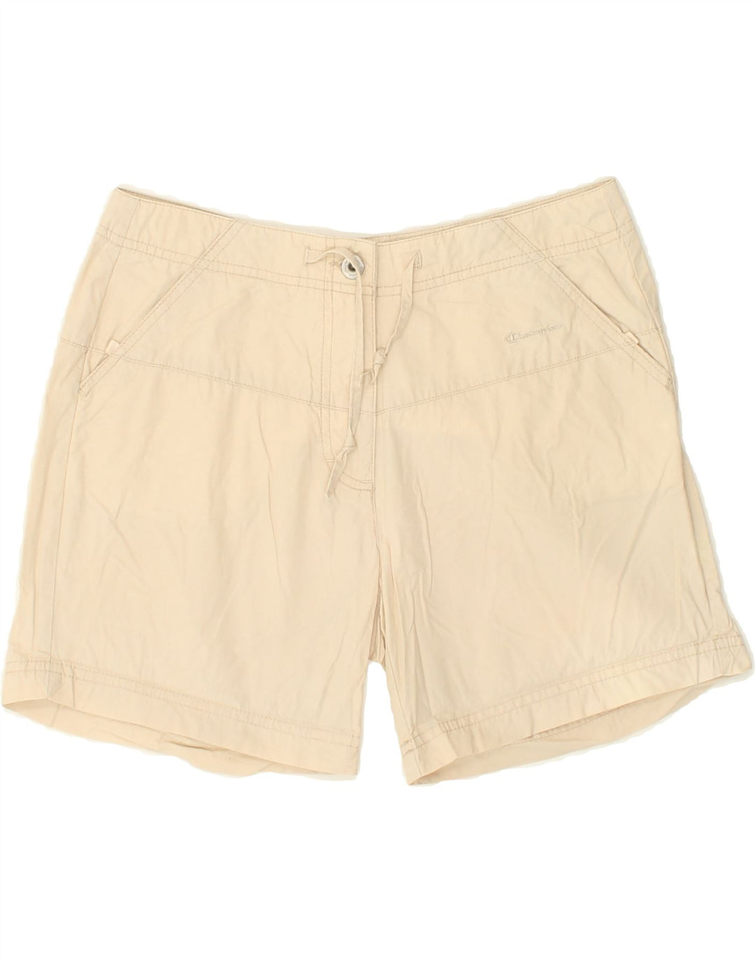CHAMPION Womens Casual Shorts Medium W30 Beige Cotton | Vintage Champion | Thrift | Second-Hand Champion | Used Clothing | Messina Hembry 