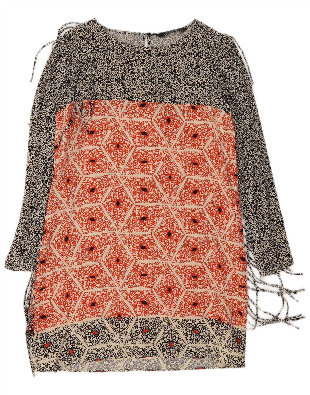 ZARA Kvinder Oversized Sheath Dress UK 10 Small Multicolored