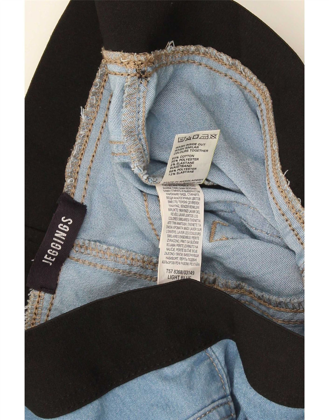 Marks & Spencer Dame Jegging Jeans UK 12 Medium W30 L26 Blue Colourblock