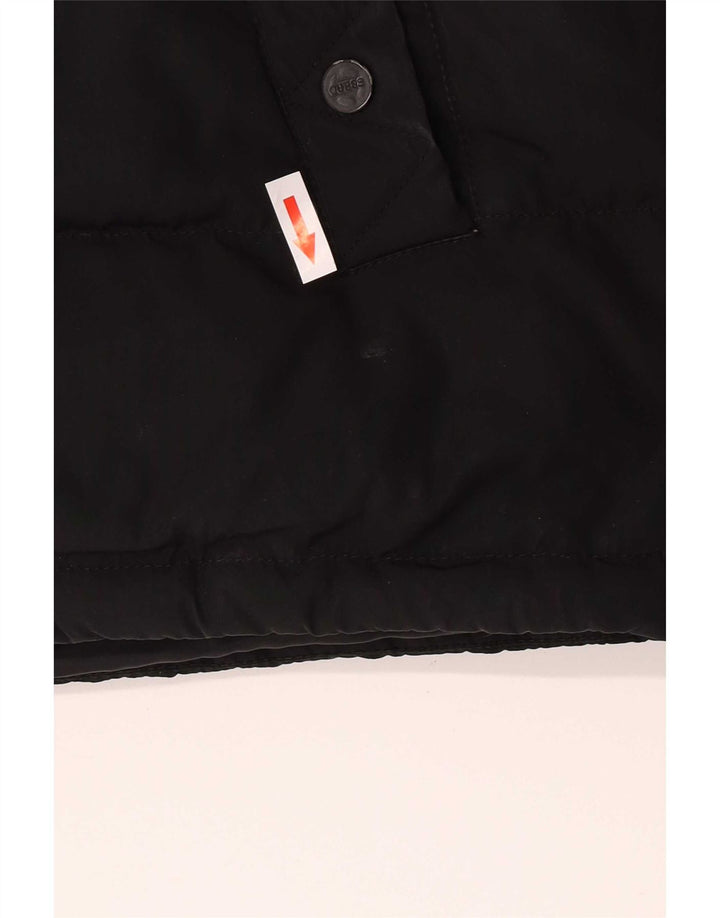 Guess Herre hættepolstret jakke UK 40 Stor sort polyester