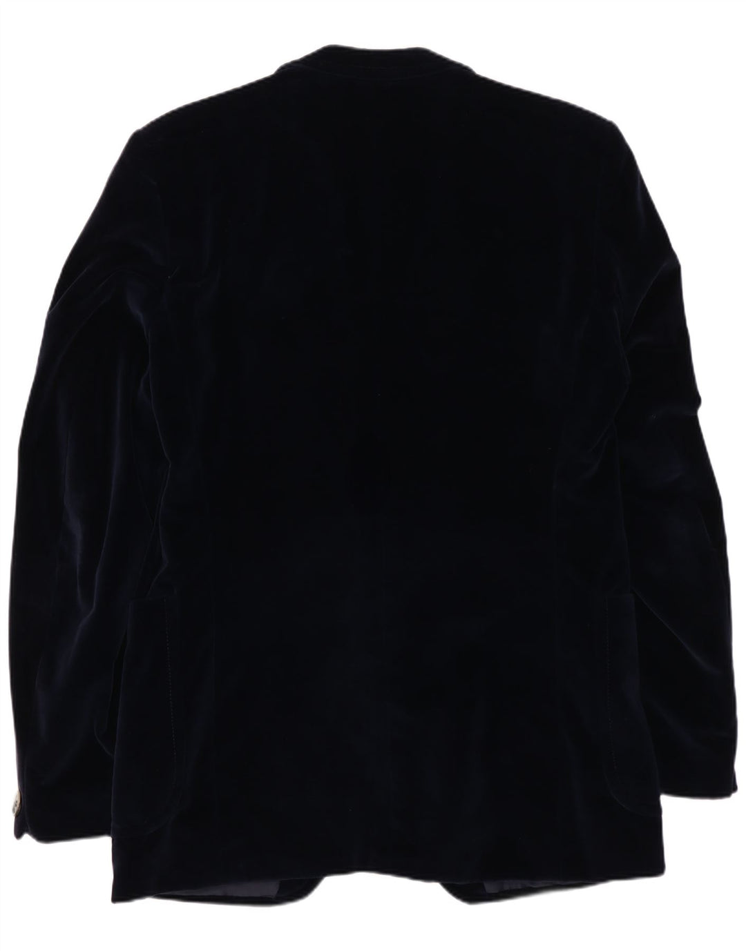 Vintage Herre 2-knaps Velvet Blazer Jacket UK 38 Medium Navy Blue