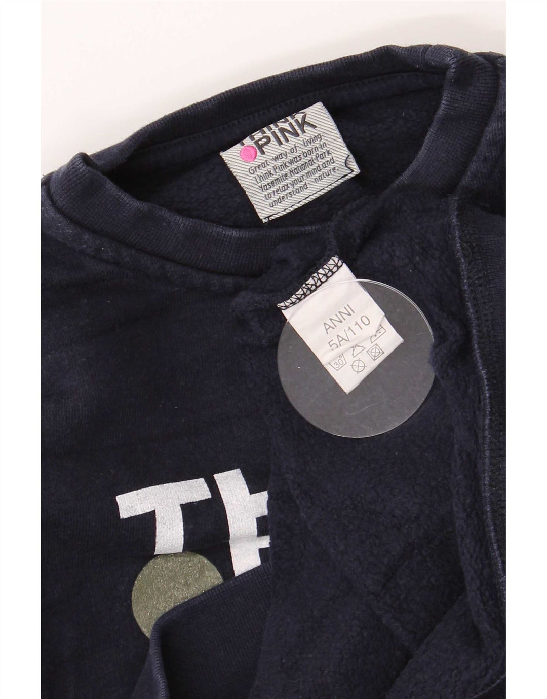 Tænk Pink Boys Grafisk Regular Fit Sweatshirt Jumper 4-5 år Navy Blue