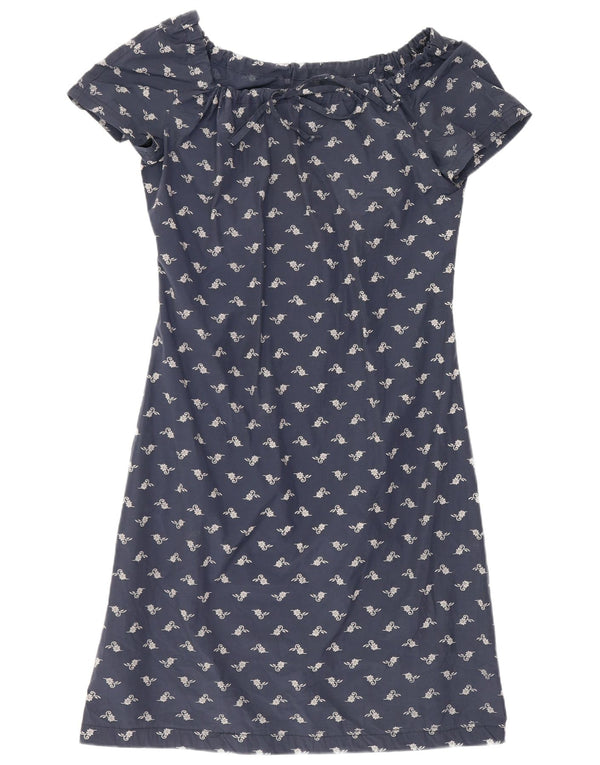 Superga Dame Off Shoulder Kjole UK 8 Small Navy Blue