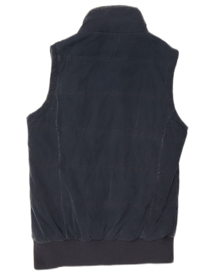Fat Face Womens Polstret Gilet UK 8 Small Navy Blue Polyester