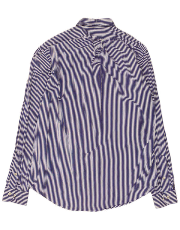 Polo Ralph Lauren Mens Custom Fit Shirt Size 40/41 16 Large Blue Pinstripe