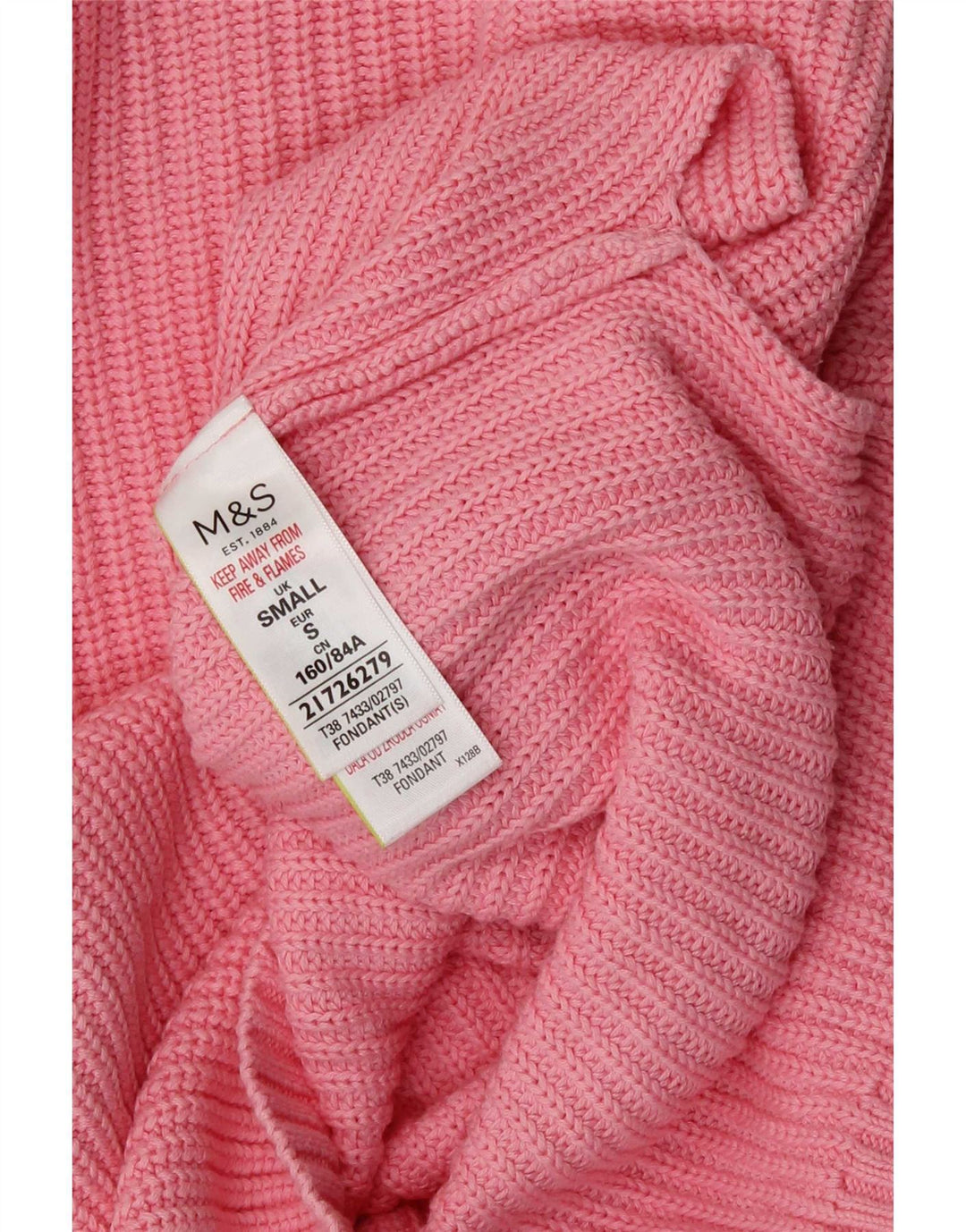 Marks & Spencer Dame Oversized Boat Neck Jumper Sweater UK 10 Small Pink