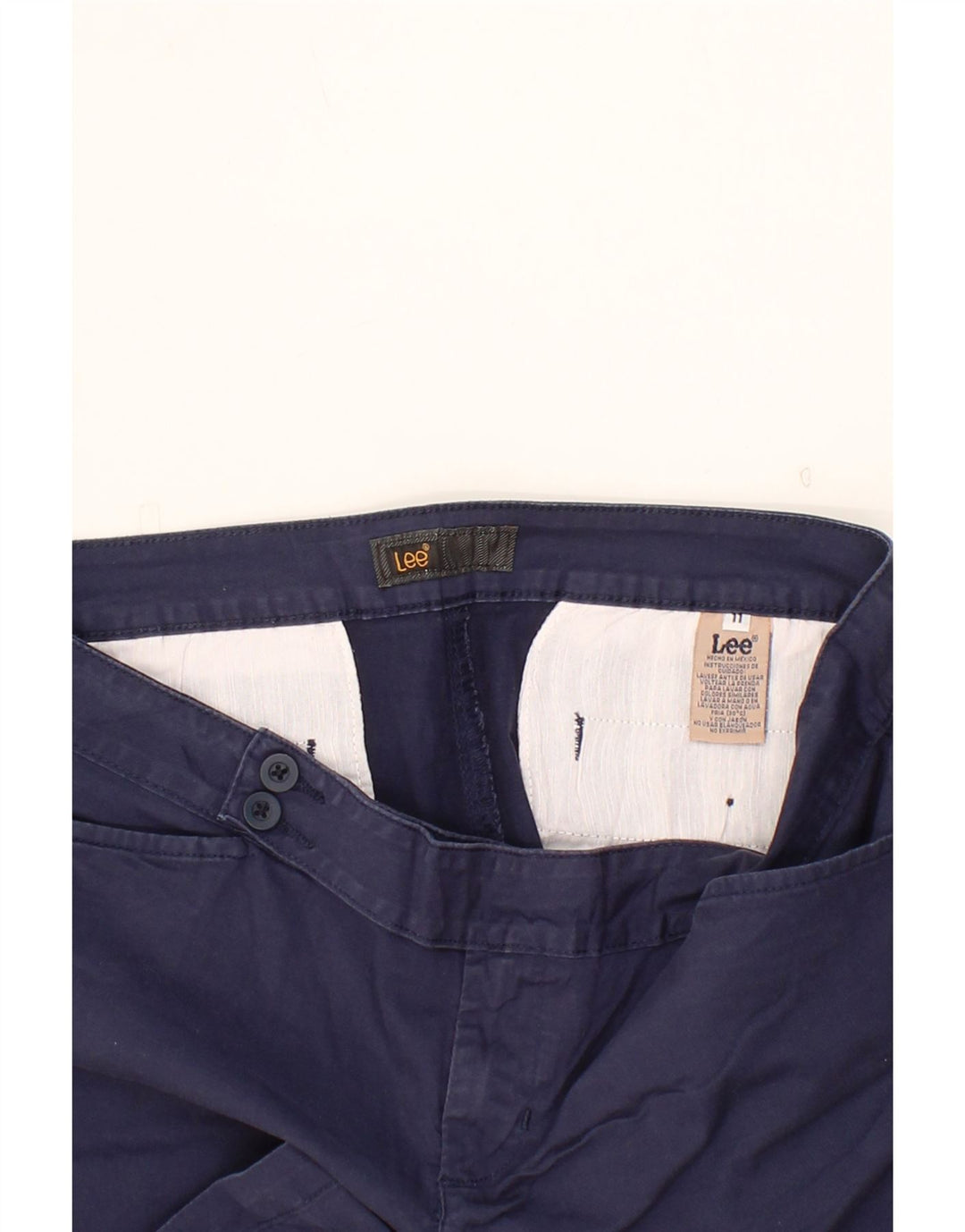 LEE Womens Casual Shorts US 11 Large W34 Navy Blue Cotton Vintage Lee and Second-Hand Lee from Messina Hembry 