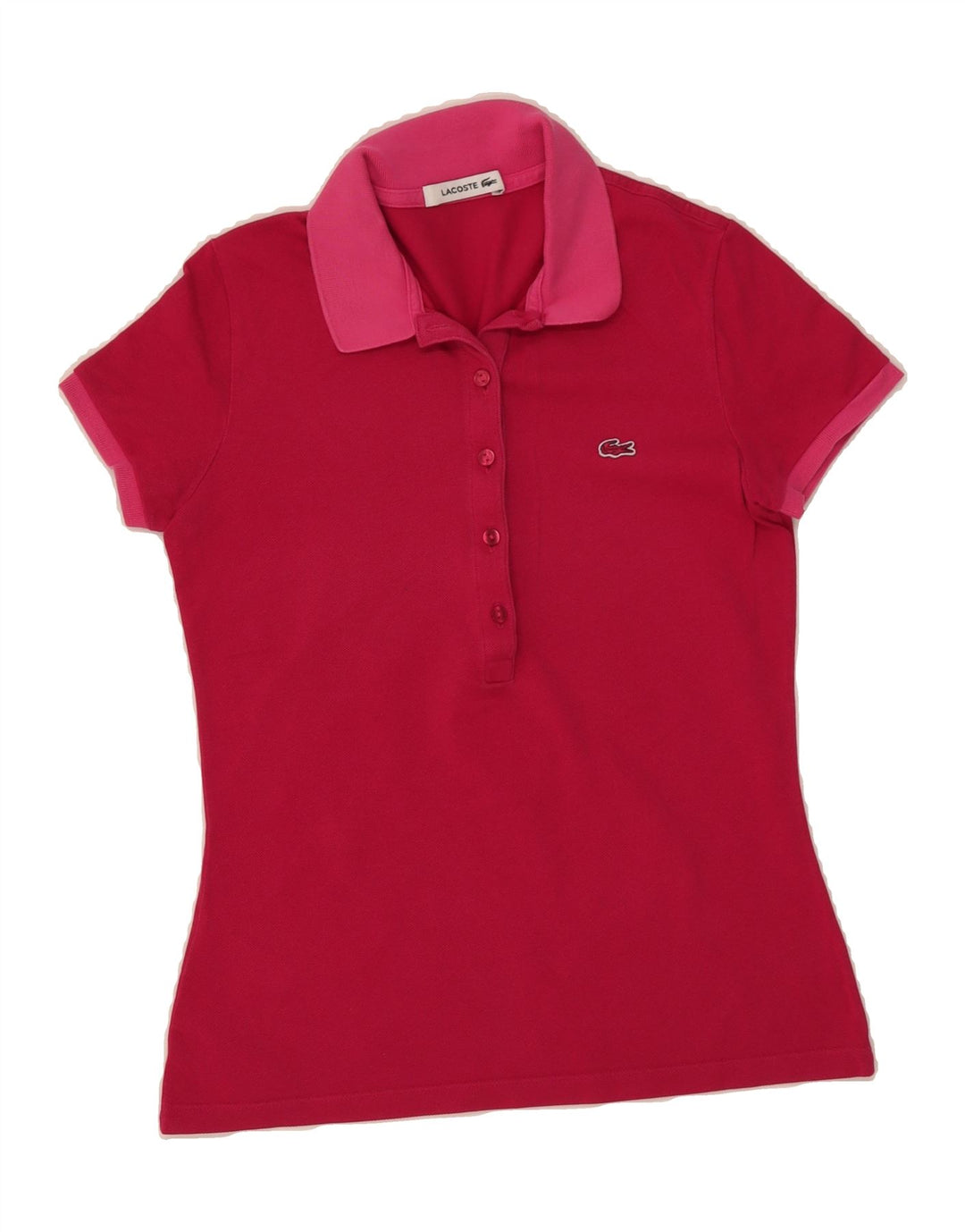 LACOSTE Womens Polo Shirt Size 34 Small Pink Cotton Vintage Lacoste and Second-Hand Lacoste from Messina Hembry 
