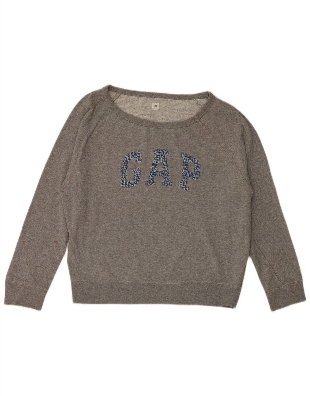 Gap Womens Grafisk Oversized Sweatshirt Jumper UK 10 Small Grey Bomuld
