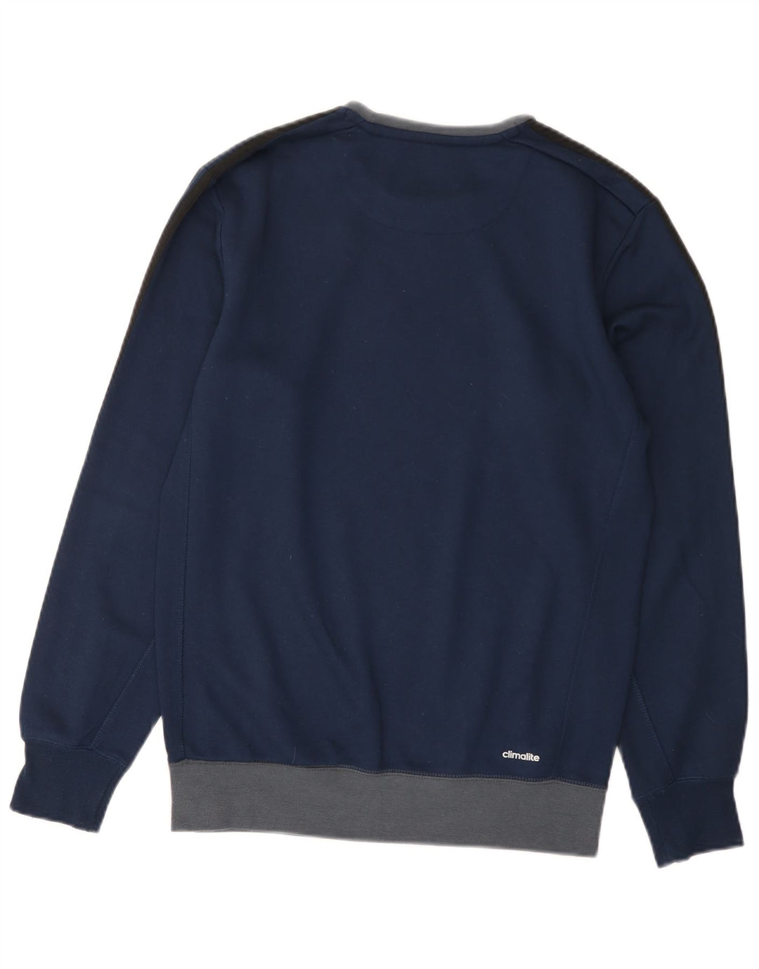 Adidas Herre Climalite Sweatshirt Jumper Small Blue Colourblock Polyester
