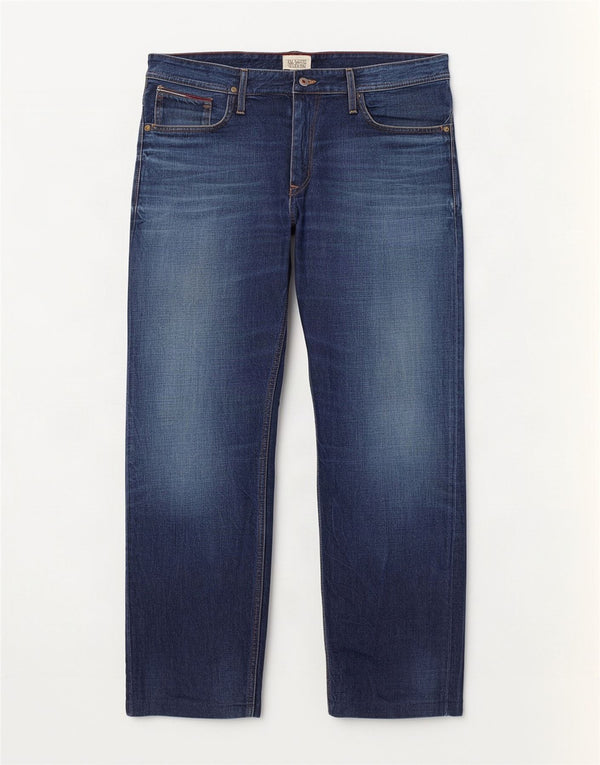 Tommy Hilfiger Herre Straight Jeans W36 L30 Blå Bomuld