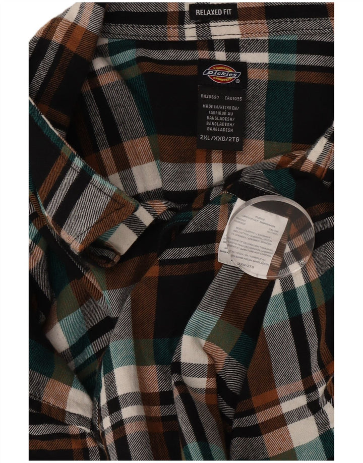 DICKIES Flanellskjorte herre 2XL Flerfarvet ternet bomuld