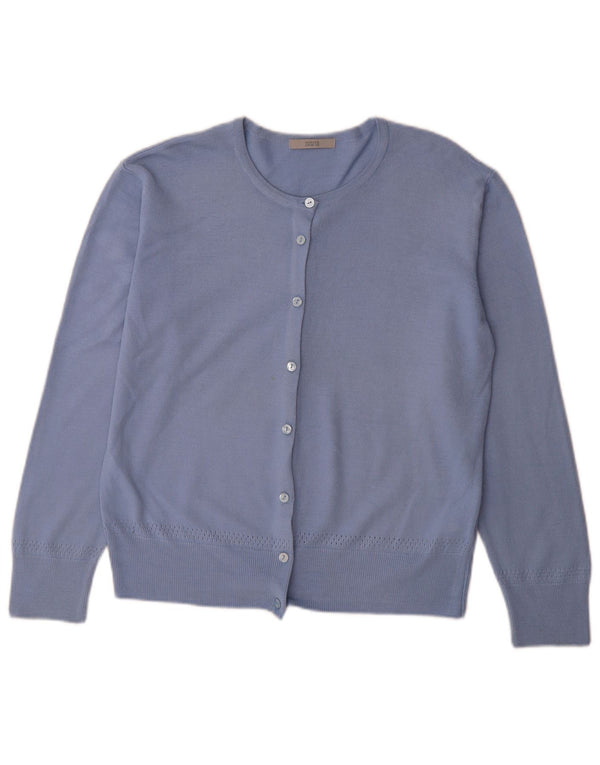 Marks & Spencer Dame Cardigan Sweater UK 16 Stor Blå Akryl