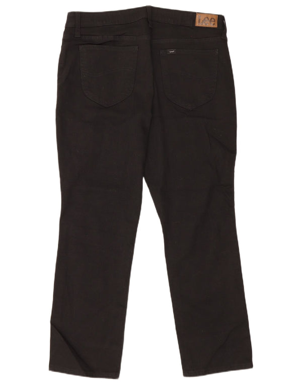 Lee Dame Mid Rise Regular Fit Straight Jeans US 14 XL W35 L28 Sort
