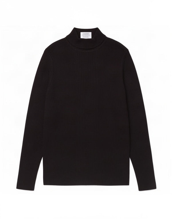 Marks & Spencer Womens Top Long Sleeve UK 12 Medium Black Viscose