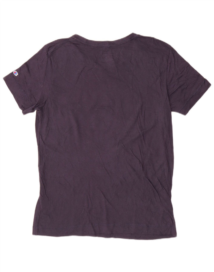 Champion Kvinder Notre Dame grafisk T-shirt top UK 16 Stor marineblå bomuld